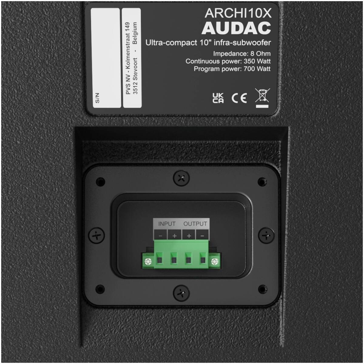 Audac ARCHI10X/OB 10" Outdoor Architectural Subwoofer – Black - Image 4