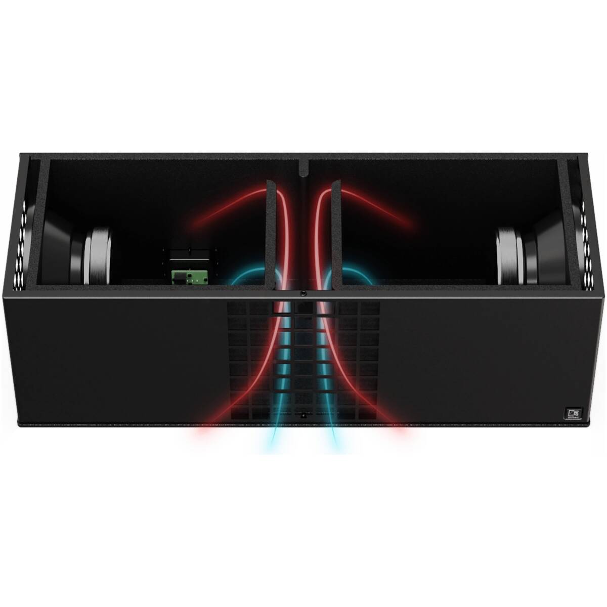 Audac Compact Double 10inch Architectural Subwoofer - Black (Indoor) - Image 3