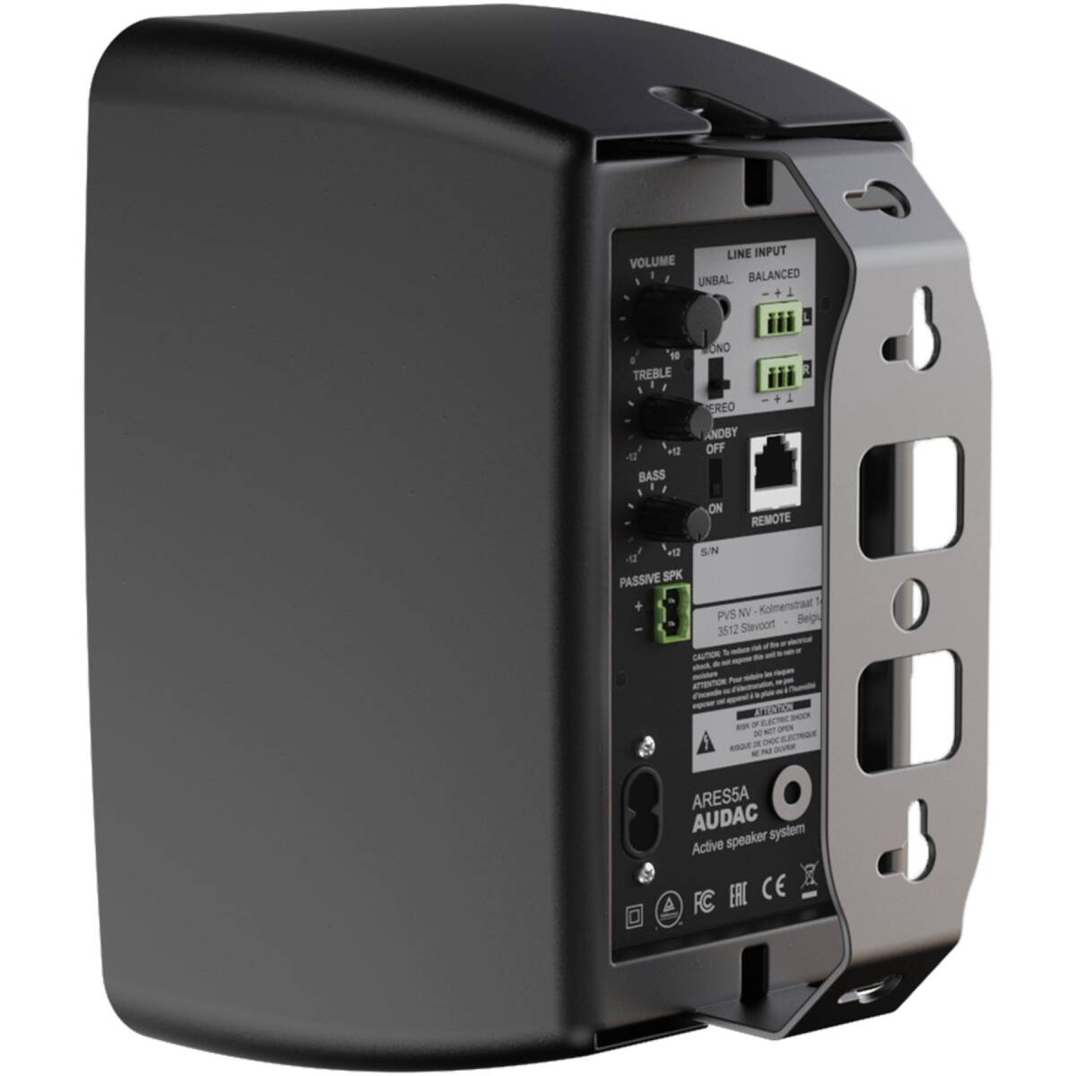 Audac AUA-ARES5A/B 2-Way Stereo Active Speaker System - 2 x 40W Black Version - Image 3