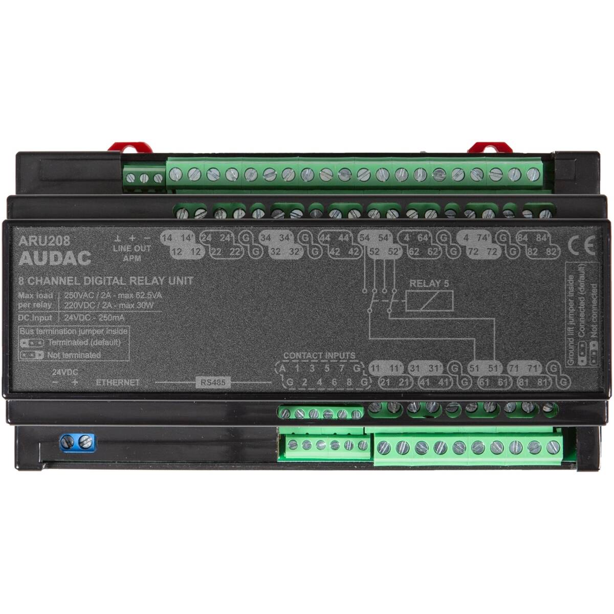 Audac AUA-ARU208 Multi-Channel Digital Relay Unit - 8 Relays - Image 3