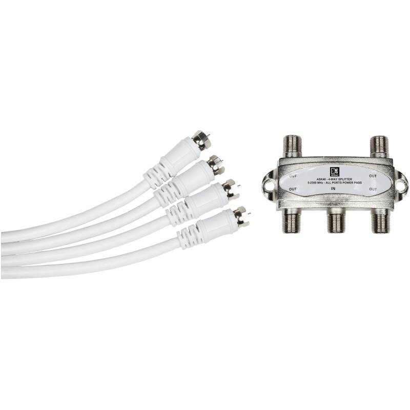 Audac AUA-ASK40S 4-Way Antenna Splitter Kit