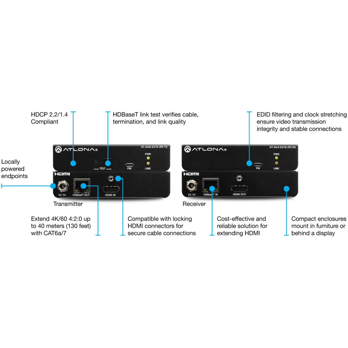 Atlona ATL-AT-AVA-EX70-2PS-KIT AVA EX70 2-Port Presentation Switcher Kit - Image 2