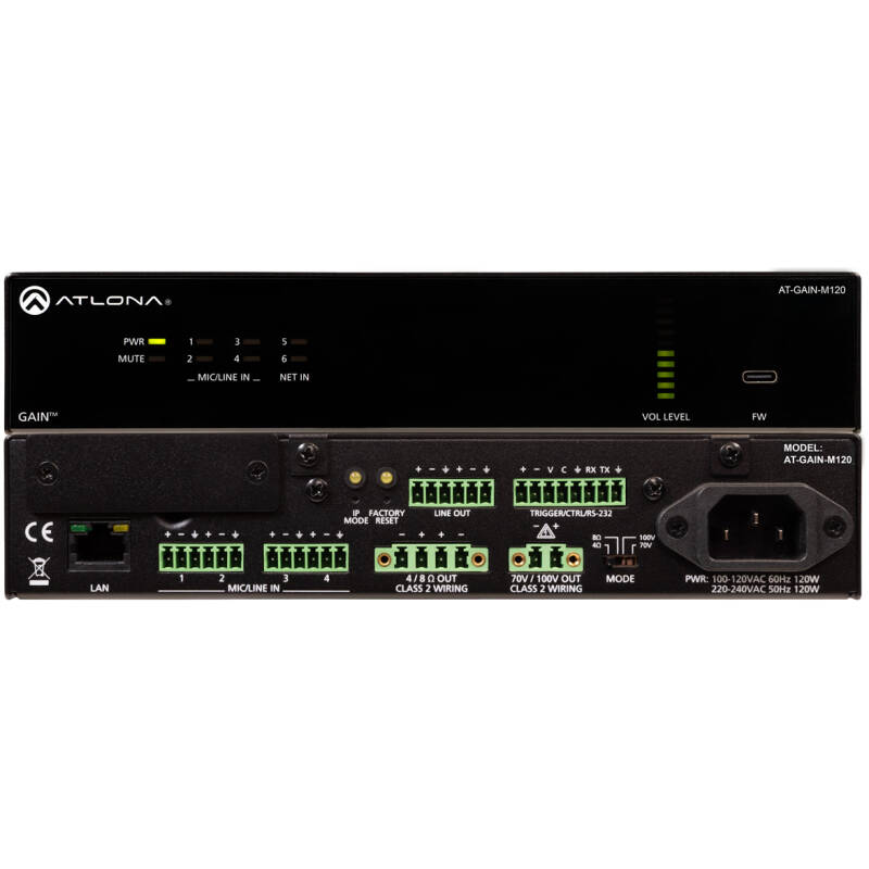 Atlona ATL-AT-GAIN-M120 Mono Audio Amplifier