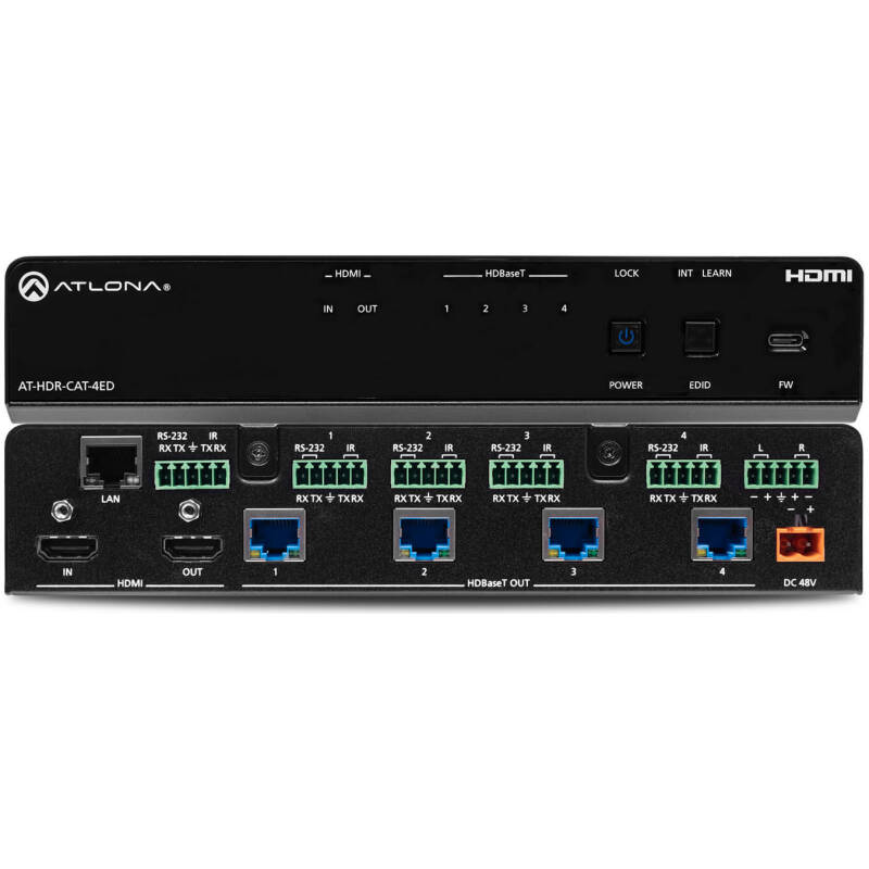Atlona ATL-AT-HDR-CAT-4ED 1 X 4 Extended Distance Distribution Amplifier