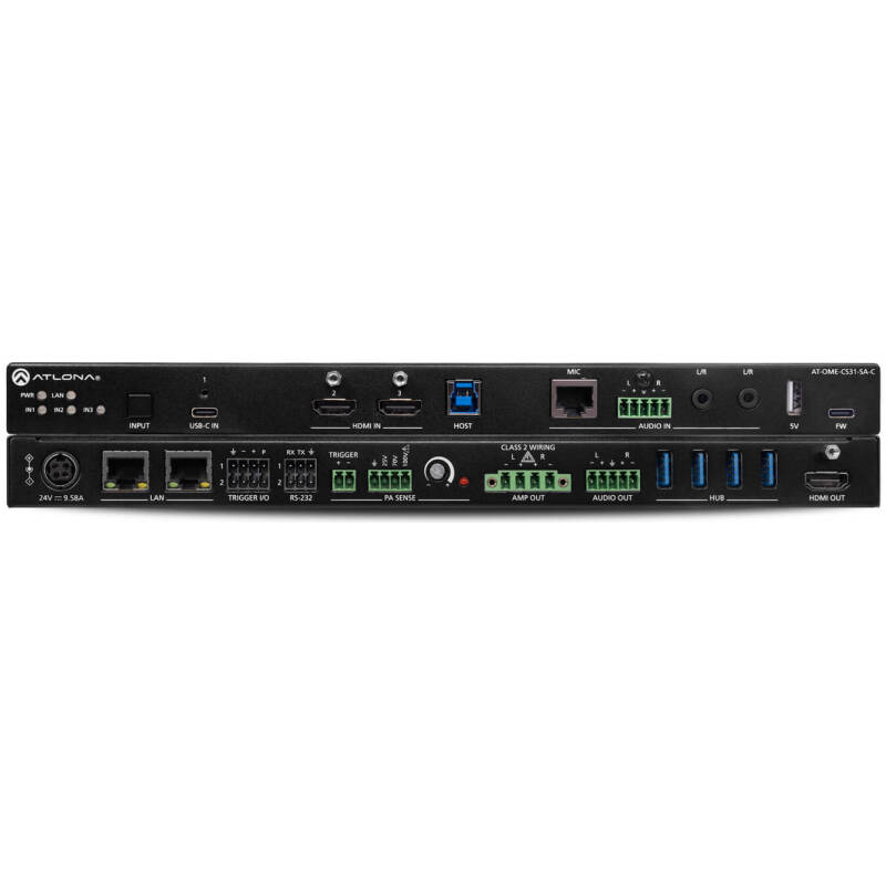 Atlona ATL-AT-OME-CS31-SA-C Video switcher w/ Audio Mixer & Amplifier w/ USB-C Input