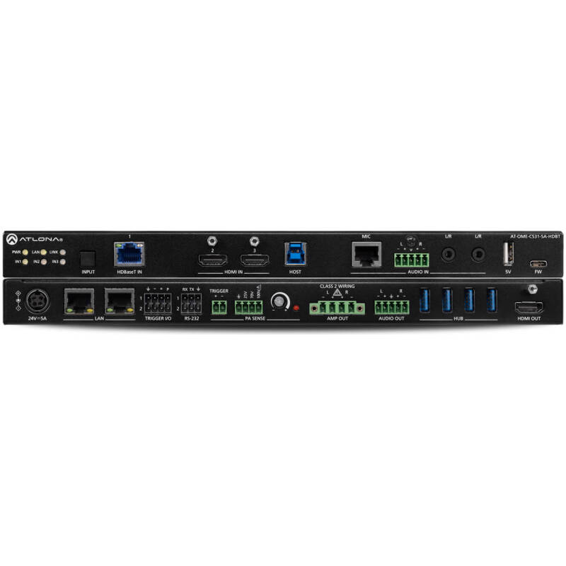 Atlona AT-OME-CS31-SA-HDBT HDBaseT And HDMI Switcher, Mixer Amplifier, And USB Hub