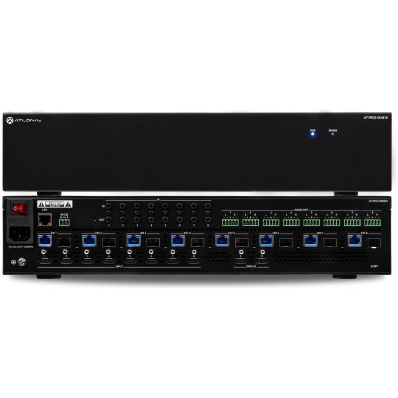 Atlona AT-PRO5-MX810 4K HDR HDMI Matrix Switcher With SDVoE Extension Outputs
