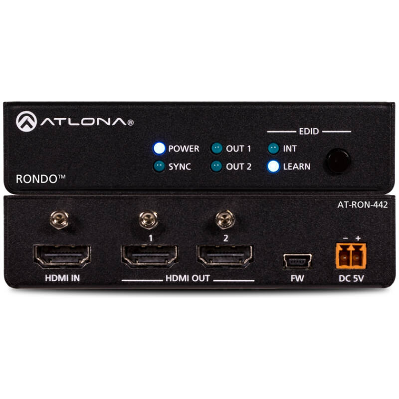 Atlona AT-RON-4424K 4K HDR Two-Output HDMI Distribution Amplifier