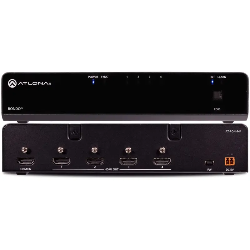 Atlona AT-RON-444 4K HDR Four-Output HDMI Distribution Amplifier