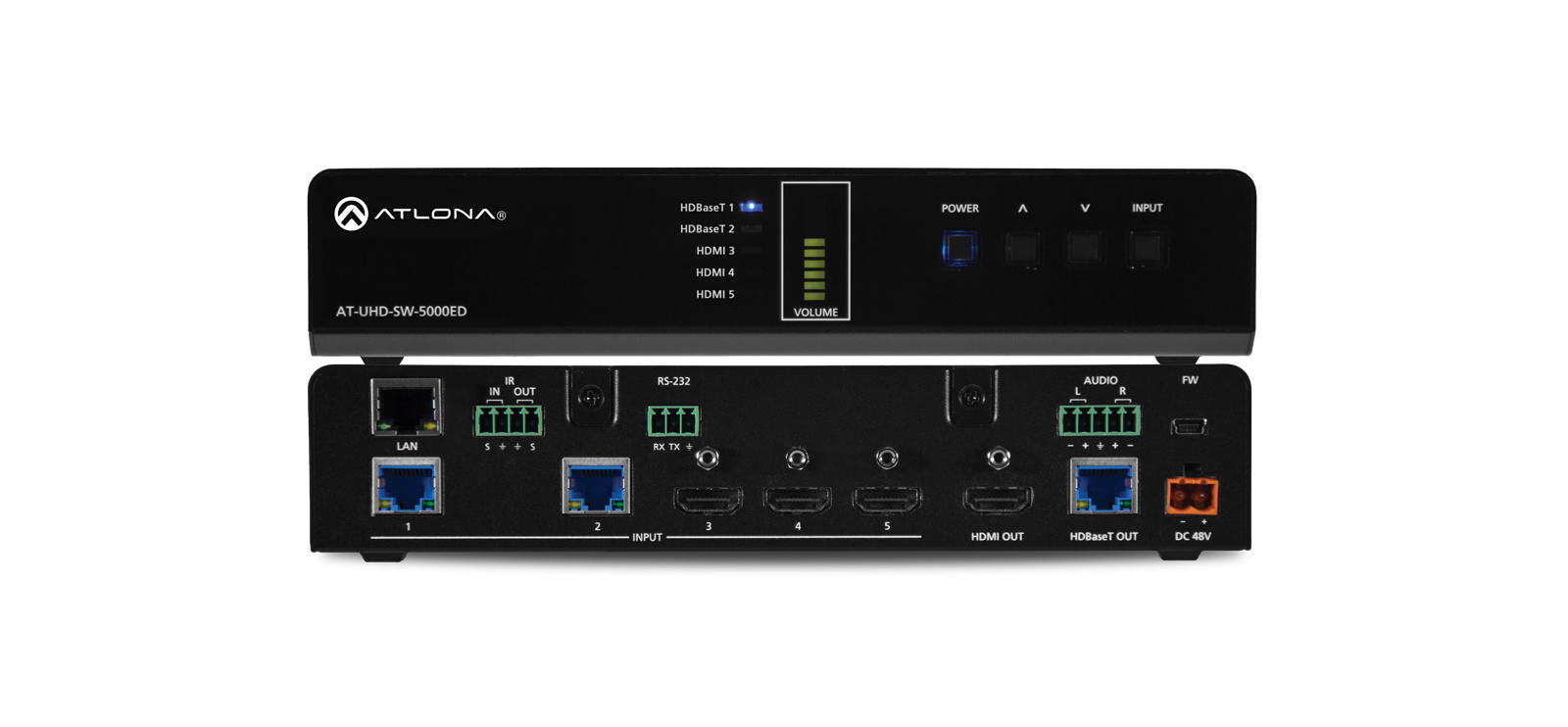 AT-UHD-SW-5000EDs_1600x742 Atlona AT-UHD-SW-5000ED 4K/UHD 5-Input HDMI / HDBaseT Switcher - Image 1