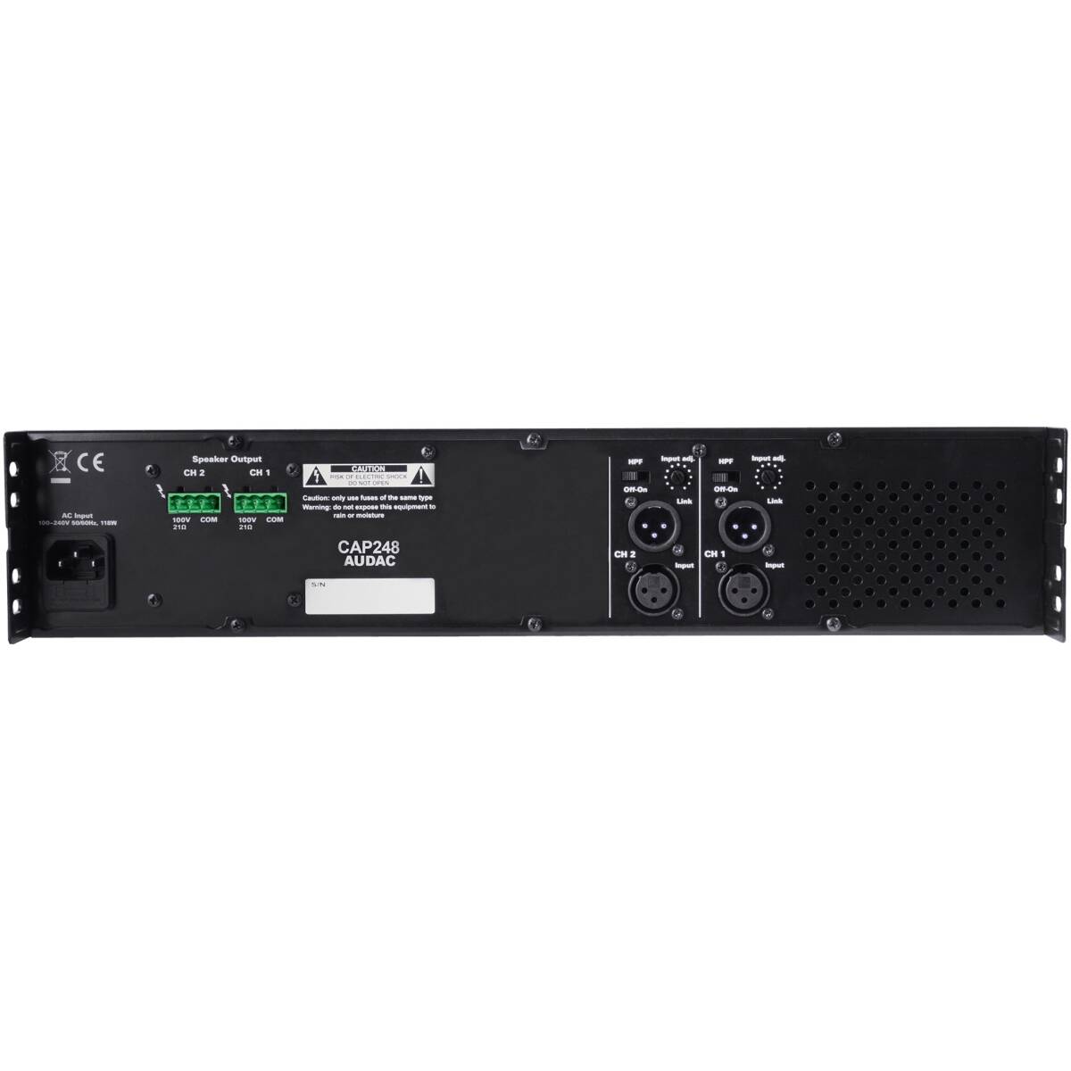Audac AUA-CAP248 Dual-Channel Power Amplifier 2 x 480W 100V - Image 2