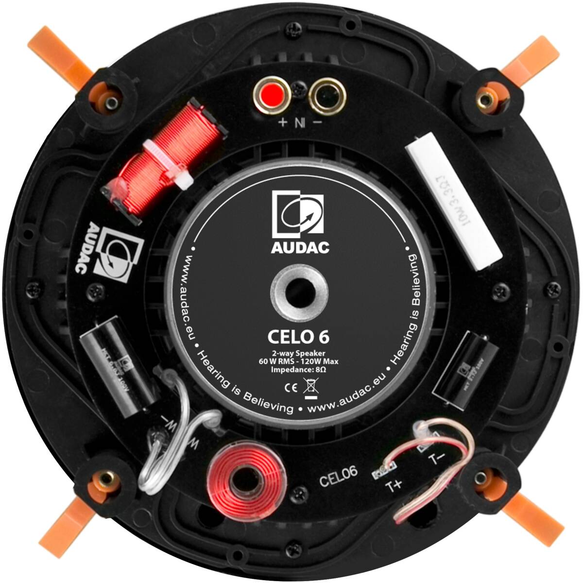 Audac AUA-CELO6 High-End 2-Way 6 Ceiling Speaker White Version - 8Ohm - Image 3