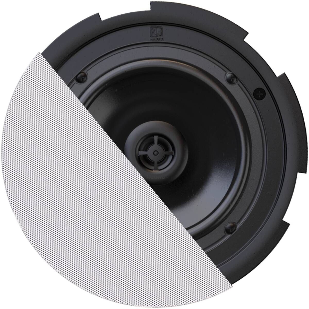 Audac AUA-CIRA840DI/W QuickFit 2-way 8 Ceiling Speaker With TwistFix Grill White Version - Image 2