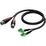 Audac AUA-CLA834/3 2 x XLR Male - 2 x Terminal Block (3p - 3.81mm) 3 Meter