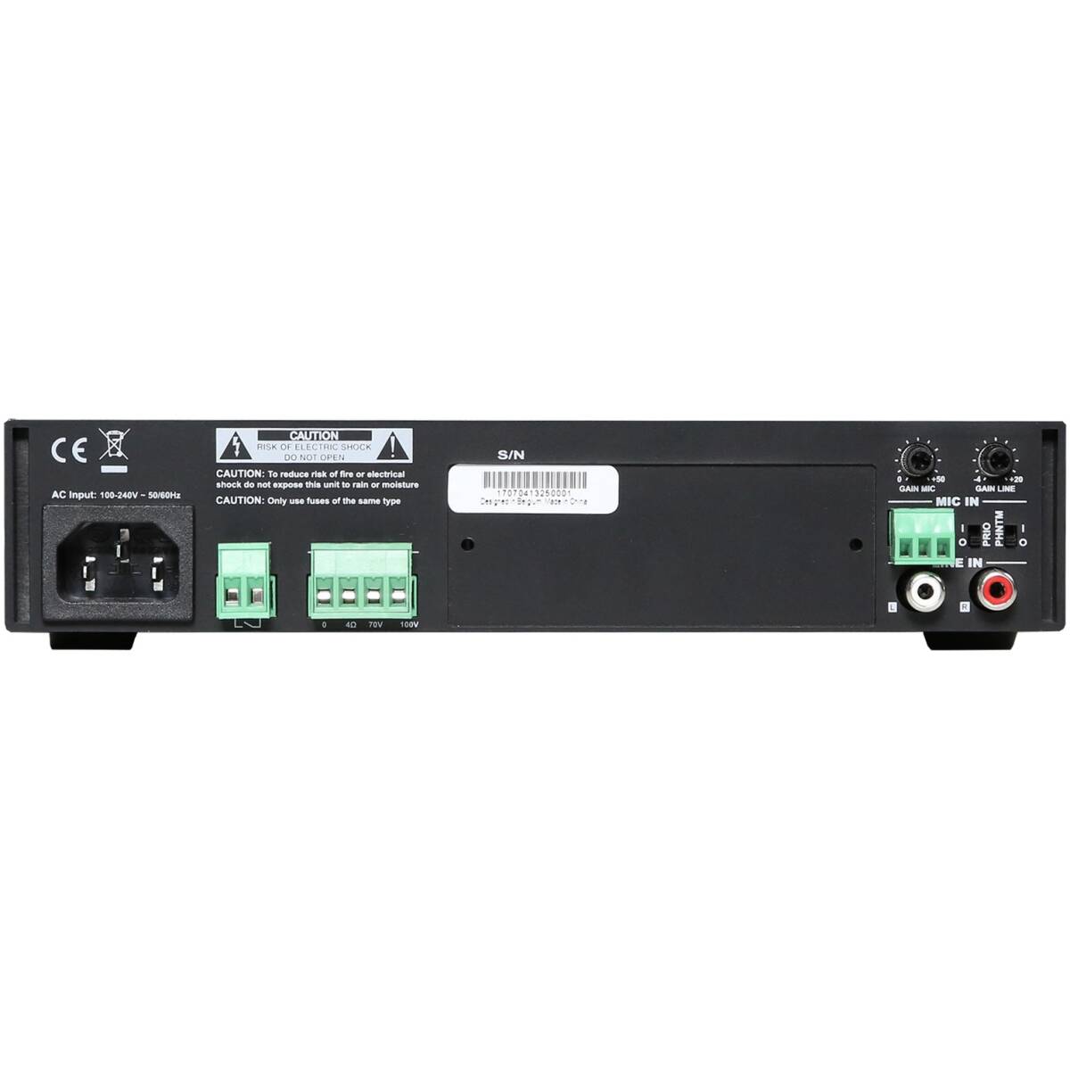 Audac AUA-COM104 Public Address Amplifier 40W (70/100V) - Image 2
