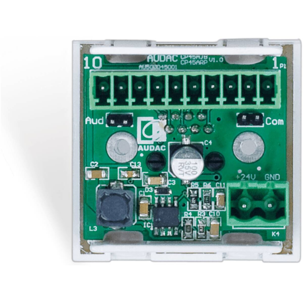 Audac AUA-CP43ARJ/B Connection Plate – RJ45 (BTicino) – Black - Image 2