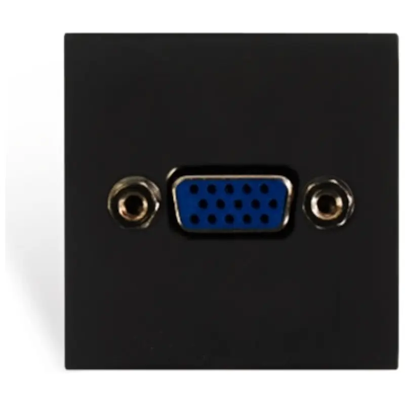 Audac AUA-CP45VGA/B Connection Plate VGA 45 x 45 mm Black Version