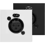 Audac AUA-CP45XLFS/B Connection Plate XLR Female 45 x 45 mm - Solderless Black