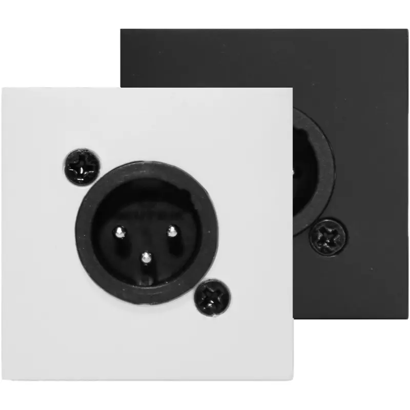 Audac AUA-CP45XLMS/B Connection Plate XLR Male 45 X 45 mm - Solderless Black