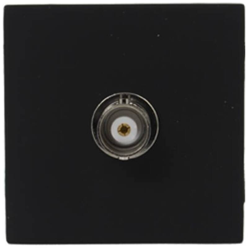 Audac AUA-CP43BNC/B Connection Plate – BNC (BTicino) – Black