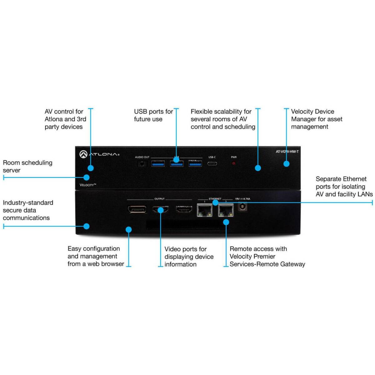 Atlona AT-VGW-HW-T2  Velocity Gateway Hardware Server - Image 3