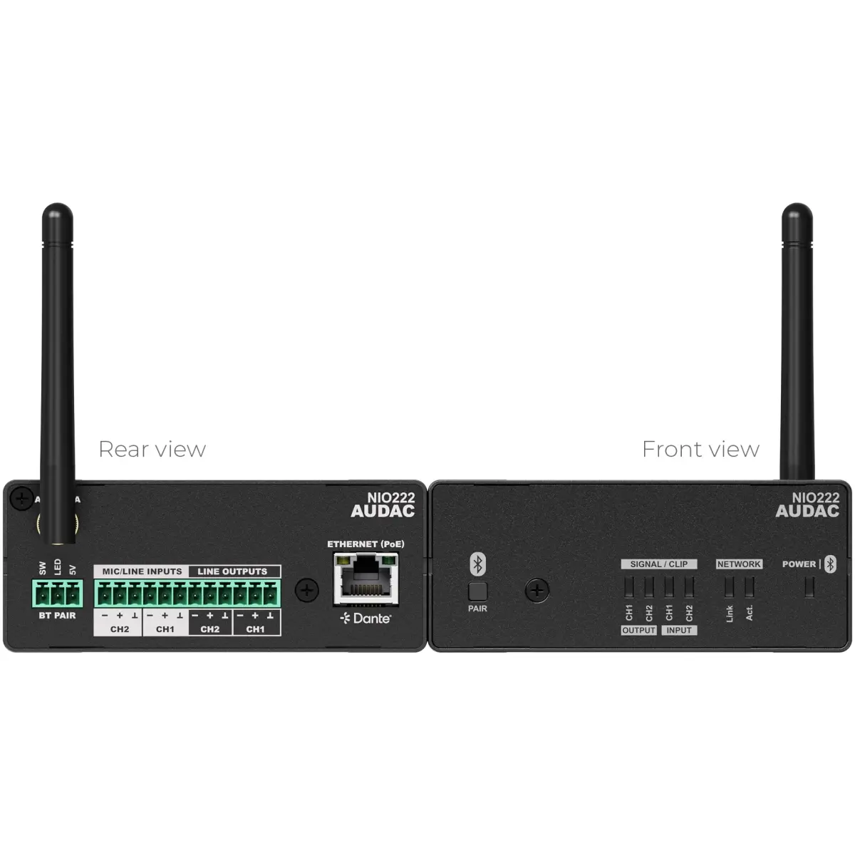Audac NIO222 Network I/O Mixing Breakout Box - Image 2