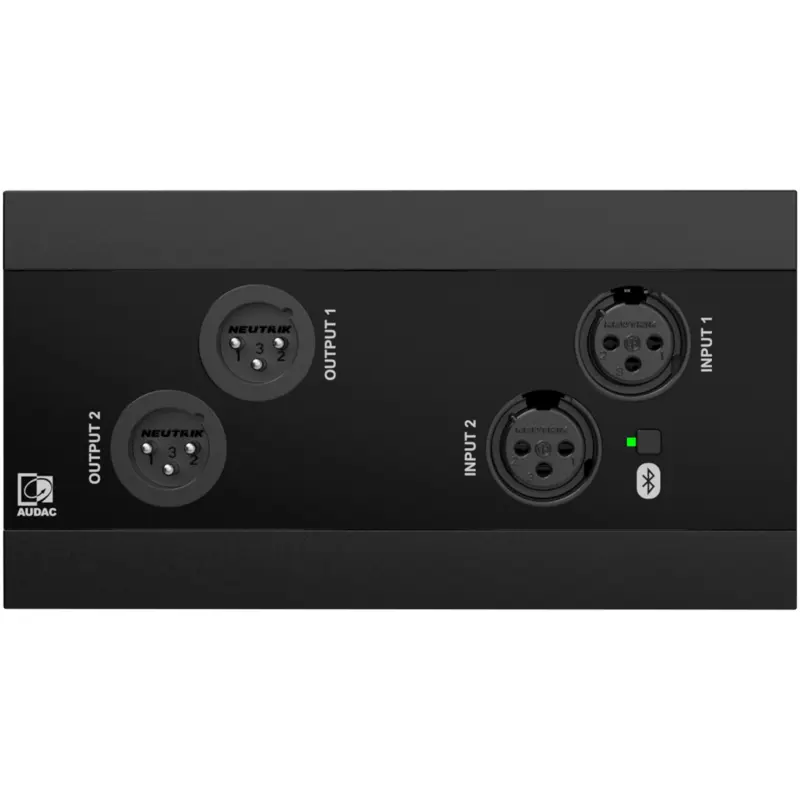 Audac NWP222 Black Network Input & Output Pane