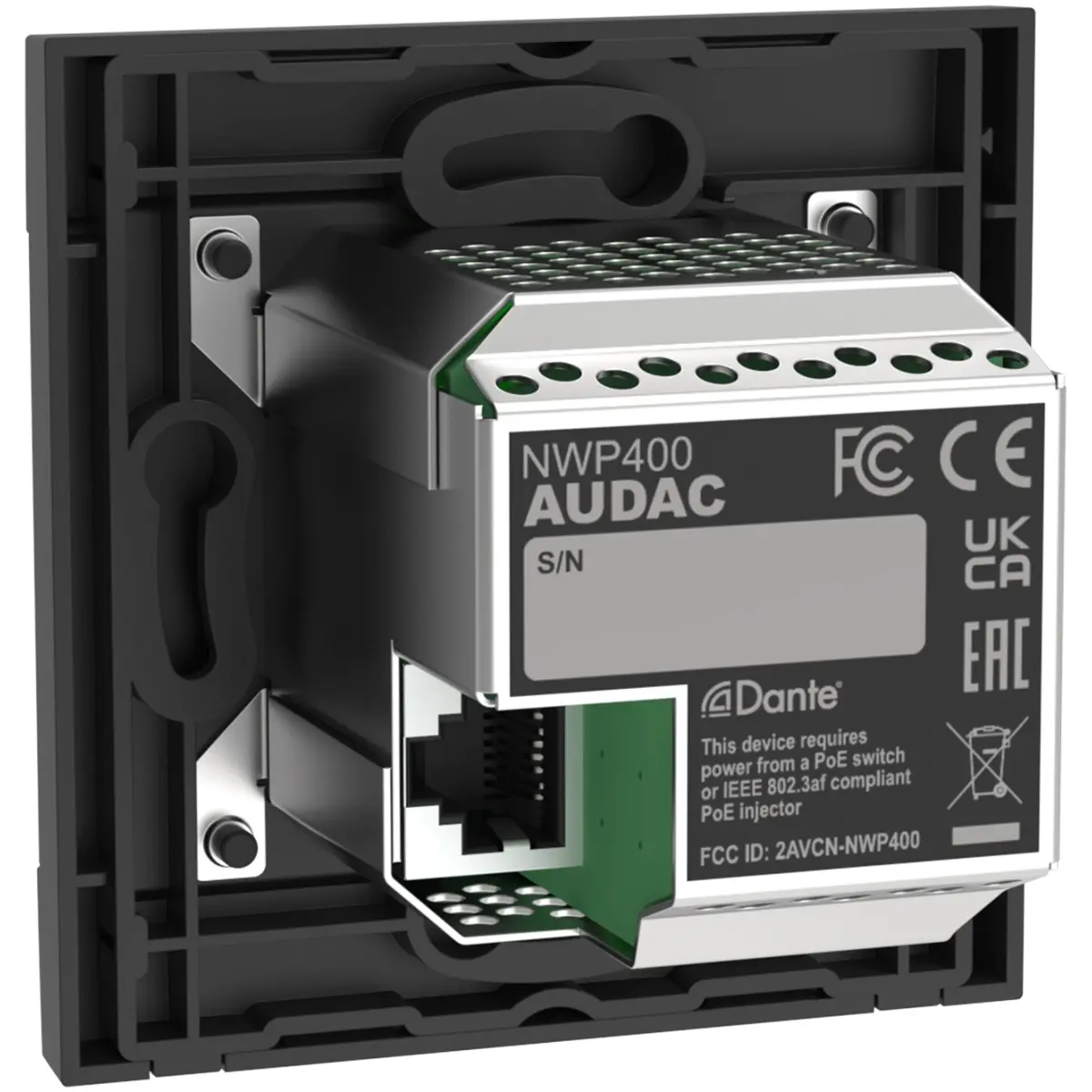 Audac NWP400 Black Network Input Panel - Image 2