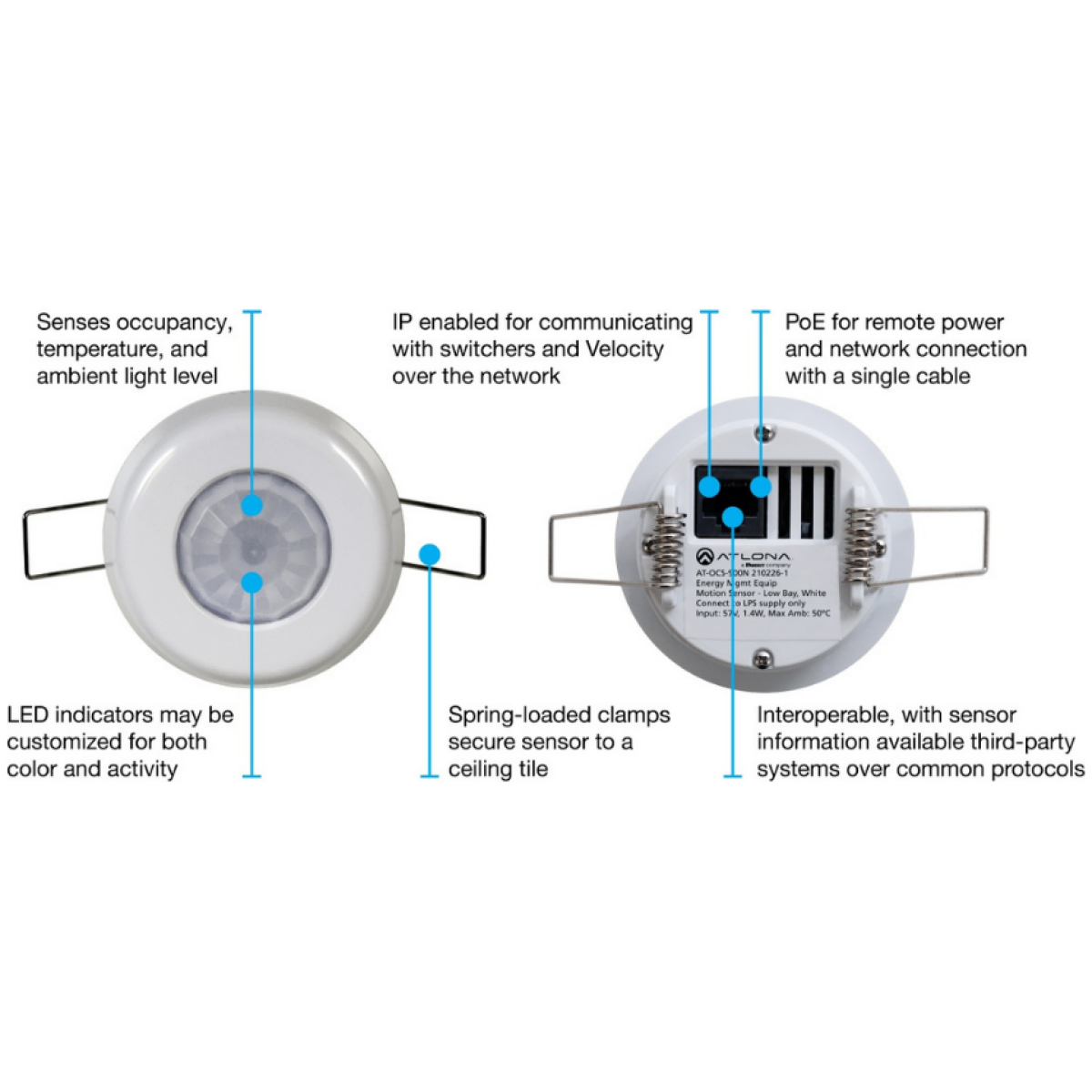 Atlona ATL-AT-OCS-900N Network-Enabled Occupancy Sensor - Image 4