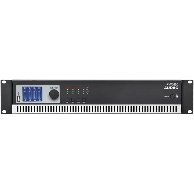 Audac PMQ480 WaveDynamics™ Quad-channel 70/100V Power Amplifier