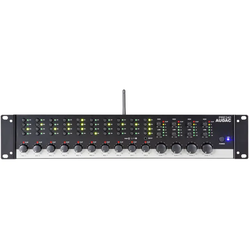 Audac PRE240 Four Zone 10 Channel Stereo Preamplifier