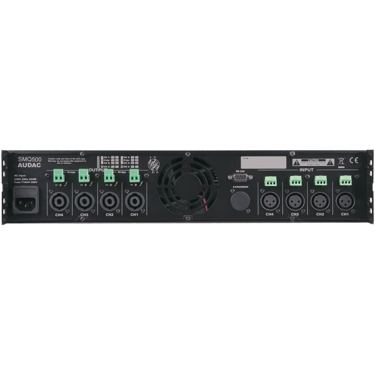 Audac SMQ500 WaveDynamics™ Quad-channel Power Amplifier - Image 2