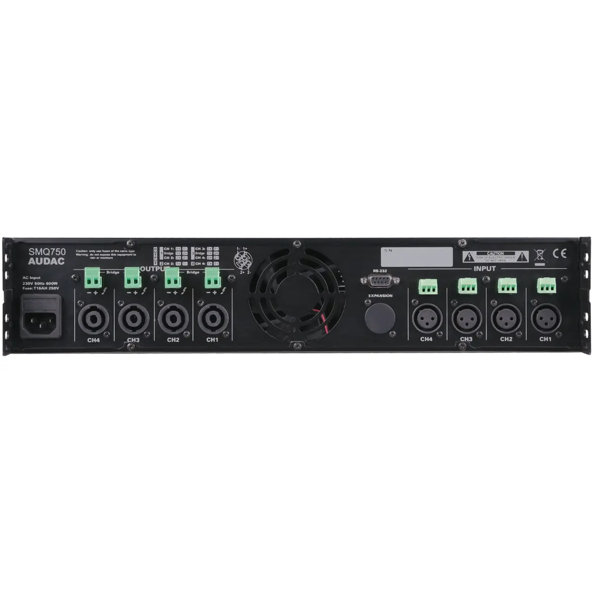 Audac SMQ750 WaveDynamics™ Quad-channel Power Amplifier - Image 2