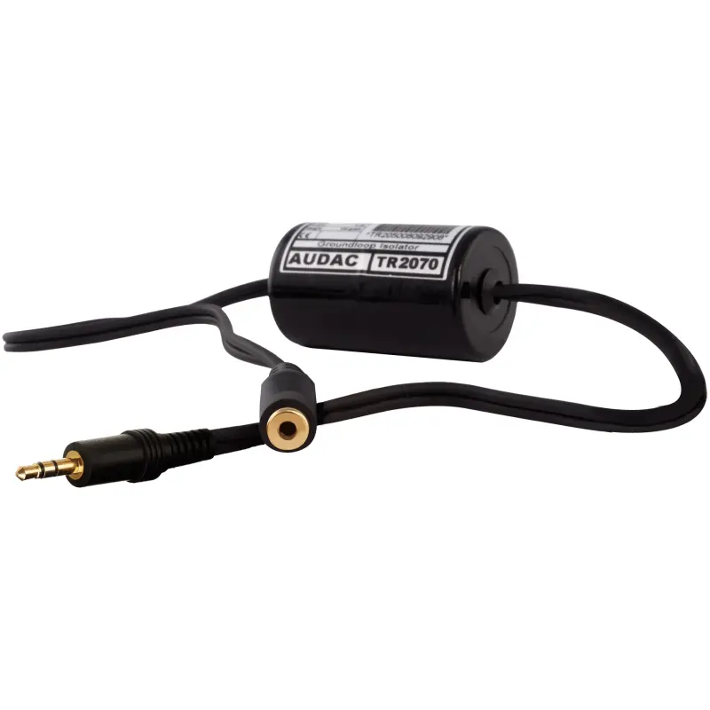 Audac TR2070 3.5mm jack male - 3.5 Jack female Stereo Groundloop Isolator