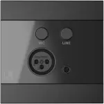 Audac WP205 Black ARES5A Wall Panel Microphone & Line Input