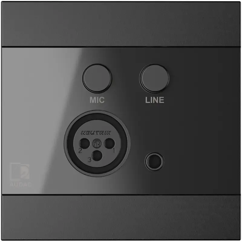 Audac WP205 Black ARES5A Wall Panel Microphone & Line Input