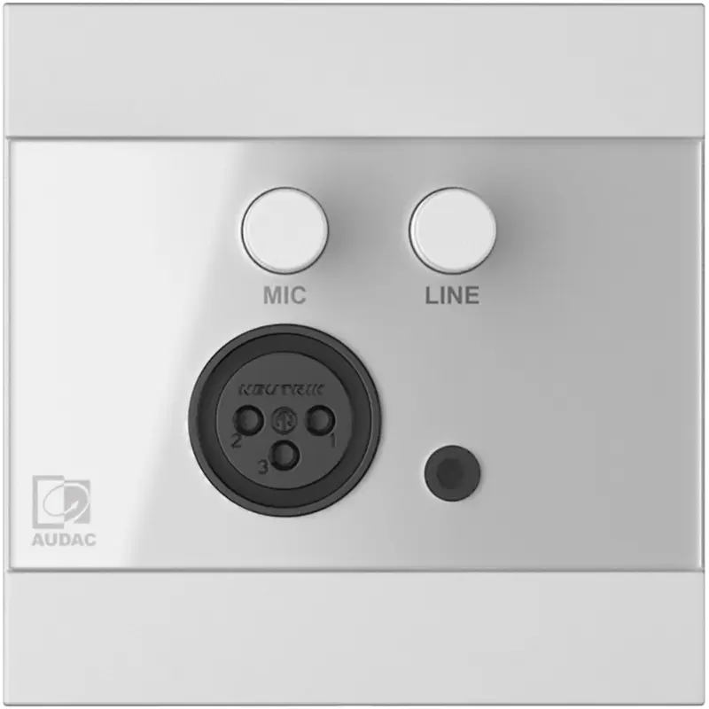 Audac WP205 White ARES5A Wall Panel Microphone & Line Input