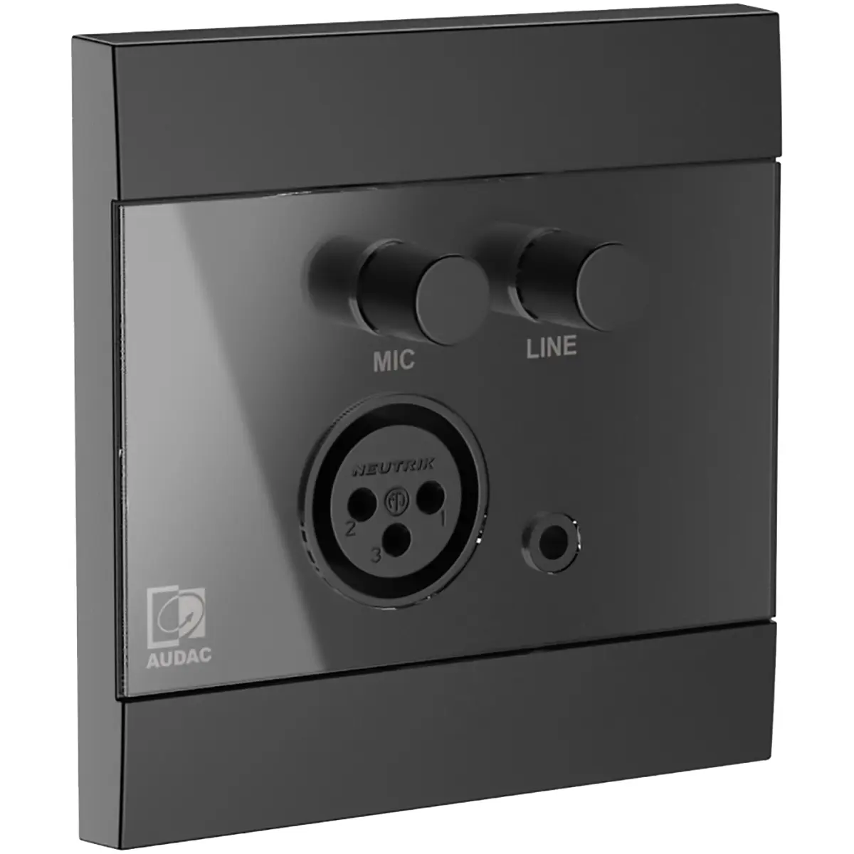 Audac WP210 Black Universal Wall Panel - Microphone & Line Input - Image 3