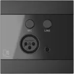 Audac WP210 Black Universal Wall Panel - Microphone & Line Input