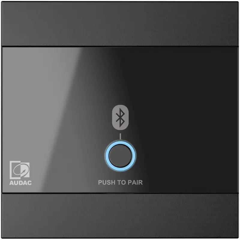 Audac WP220 Black Universal Wall Panel Bluetooth Receiver Input