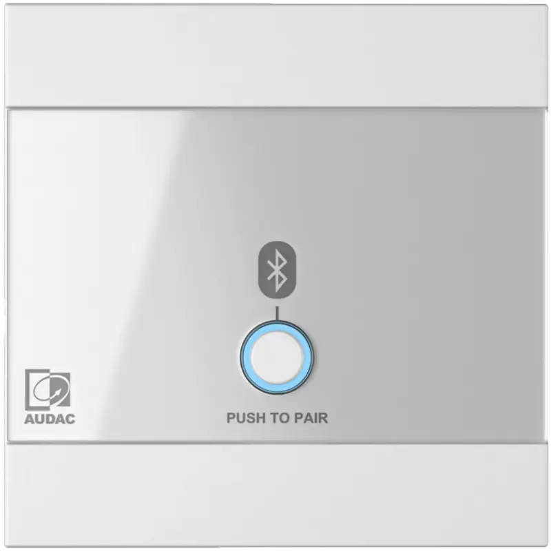 Audac WP220 White Universal Wall Panel Bluetooth Receiver Input