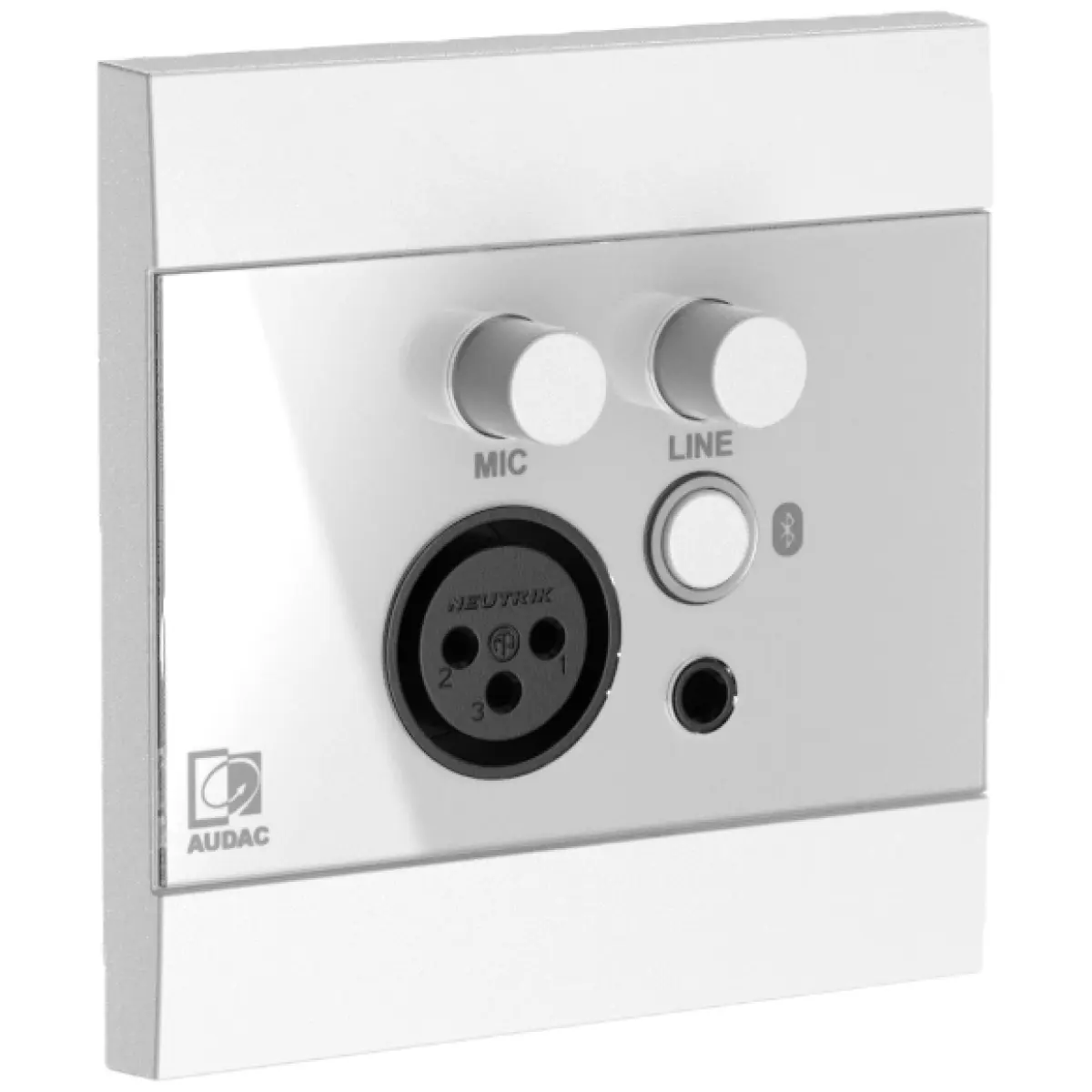 Audac WP225 White Universal Wall Panel Microphone Line & Bluetooth Receiver - Image 2