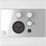 Audac WP225 White Universal Wall Panel Microphone Line & Bluetooth Receiver