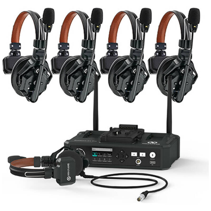 Hollyland Solidcom C1 Pro-Hub4S ENC 5-Person Full-Duplex Wireless Intercom System