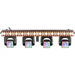 Beamz ShowBar GO Vibe With 4 Moving Heads And LED Bar - Image 4