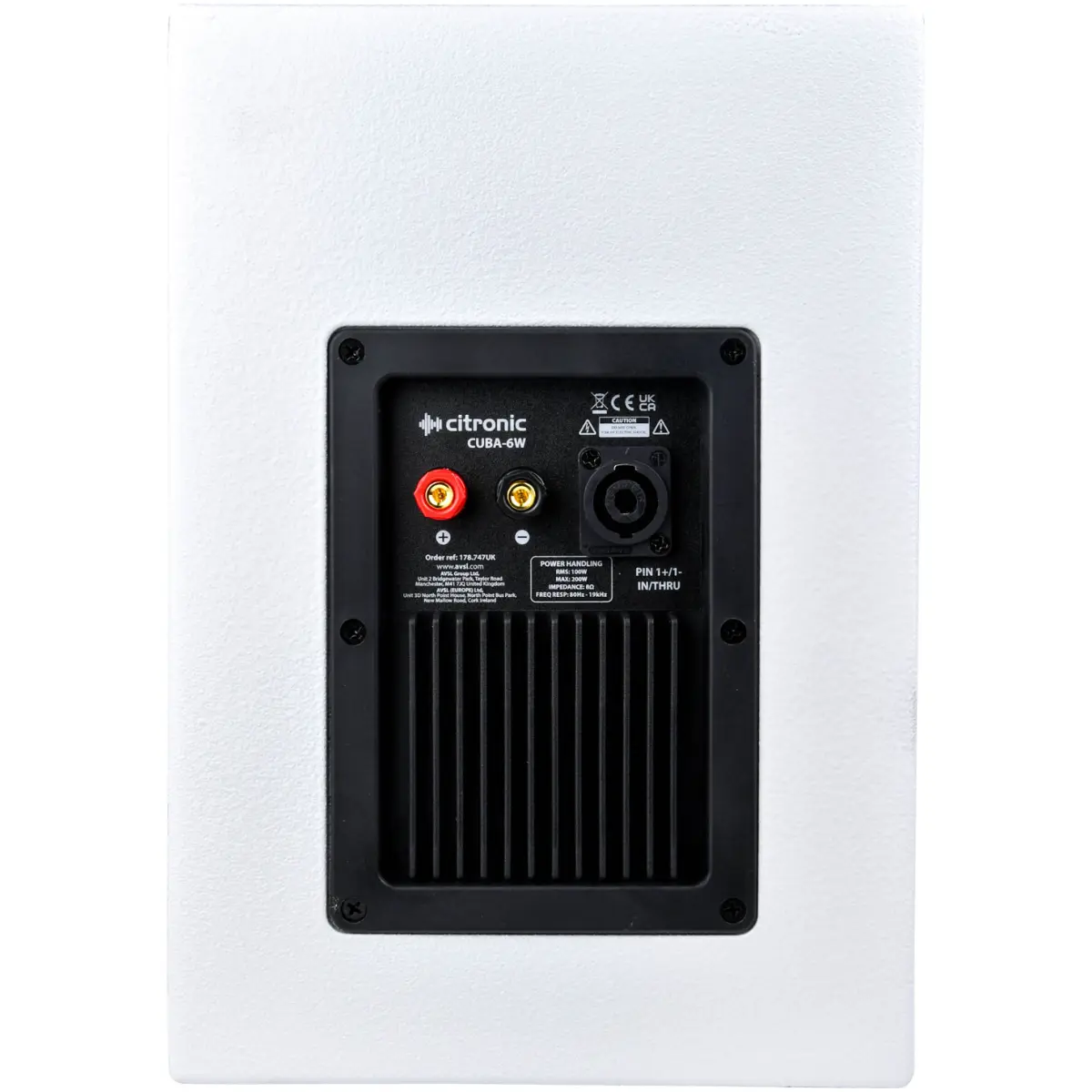 Citronic Cuba - 6W Wall Mount Speaker 6INCH White 100W 8OHM - Image 2