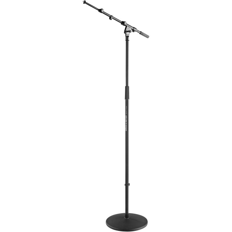 Konig & Meyer 26145 Microphone Stand Round Base With Telescopic Boom (Black)
