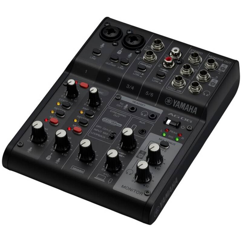 Yamaha AG06MK2 Live Streaming Mixer (Black)