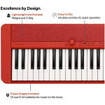 Casio CT-S1RDC2 Vintage AiX 61-Key Keyboard (Red) - Image 2