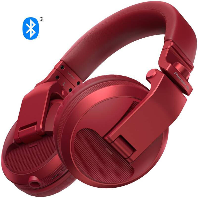 Pioneer DJ HDJ-X5BT-R Over-Ear DJ Headphones with Bluetooth (Red)